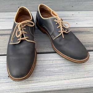 Johnston & Murphy 1850 Classic Dark Navy Leather Men's Oxford Shoes Size 10.5